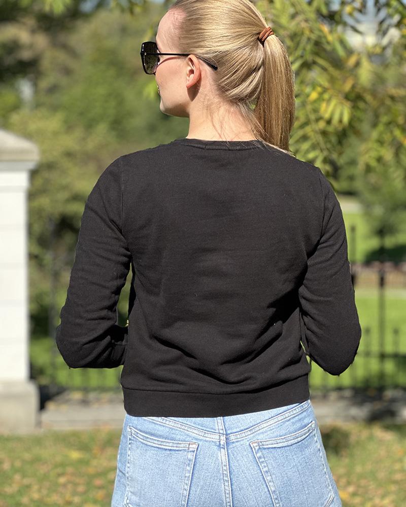 Karl Lagerfeld women's sweatshirt black with Choupette cat