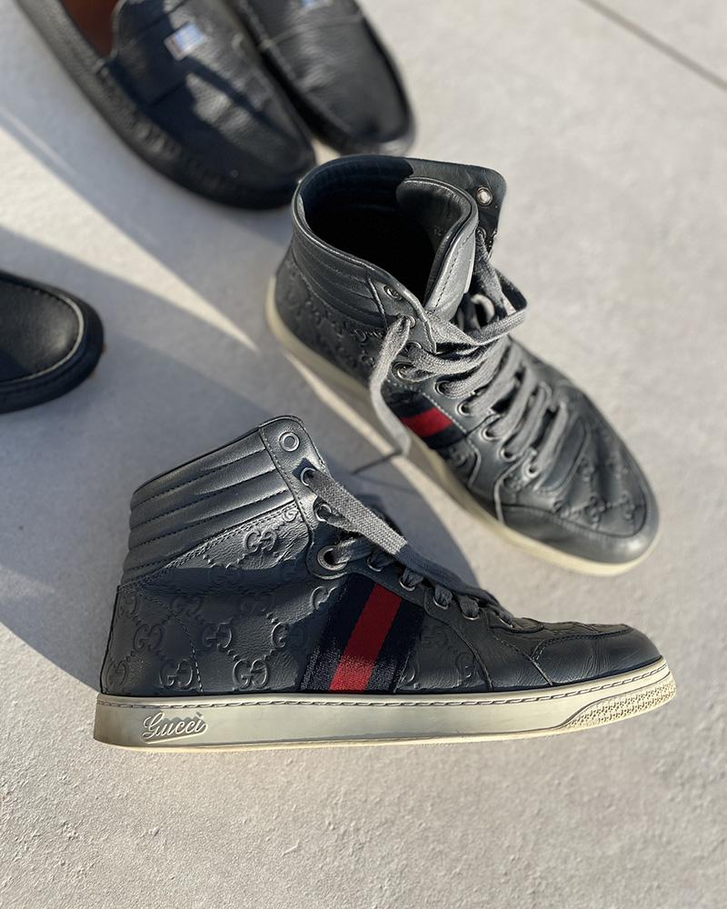 Tenisky pánské Gucci HIGH TOP GUCCISSIMA šedé