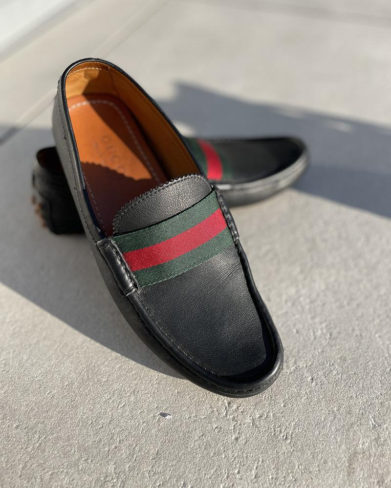Men's moccasins Gucci CAR SHOES black