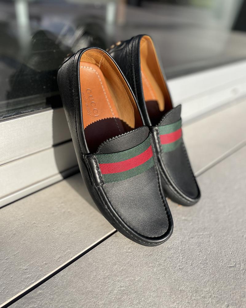Men's moccasins Gucci CAR SHOES black