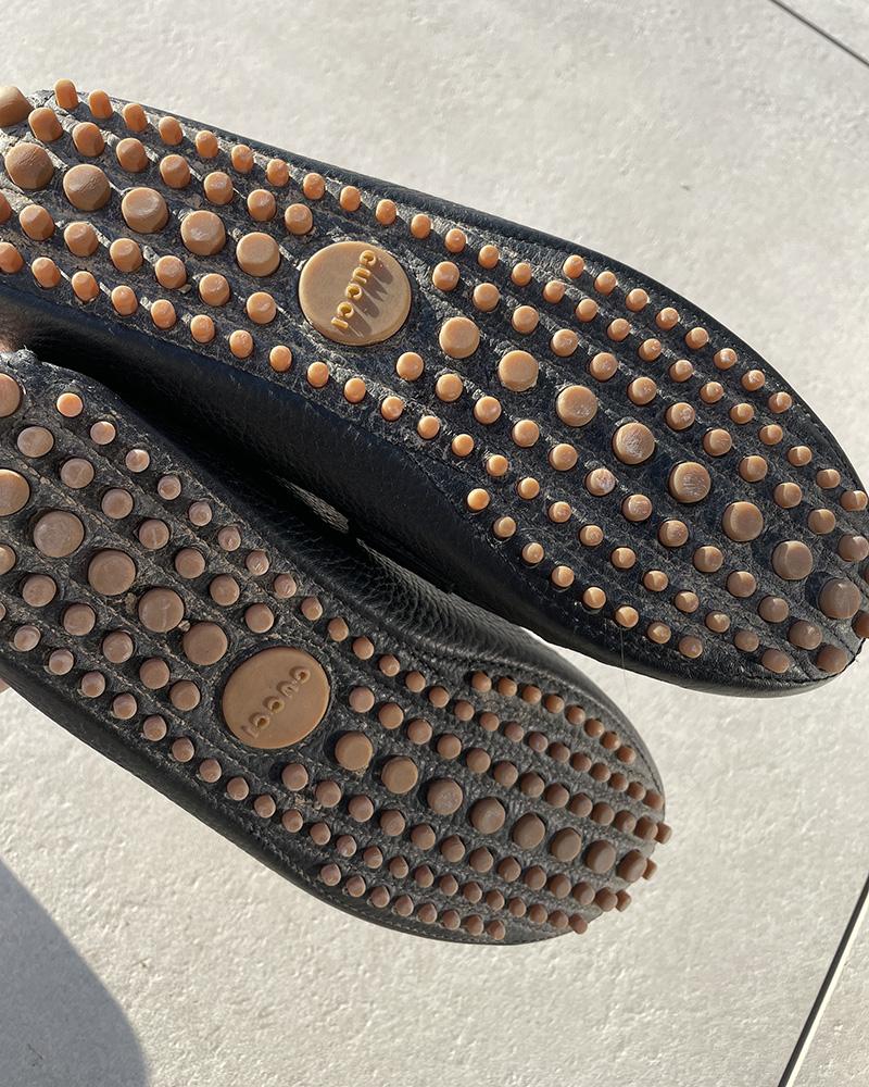 Men's moccasins Gucci CAR SHOES black