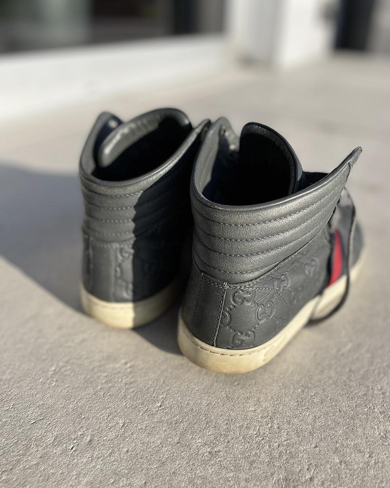 Tenisky pánské Gucci HIGH TOP GUCCISSIMA šedé