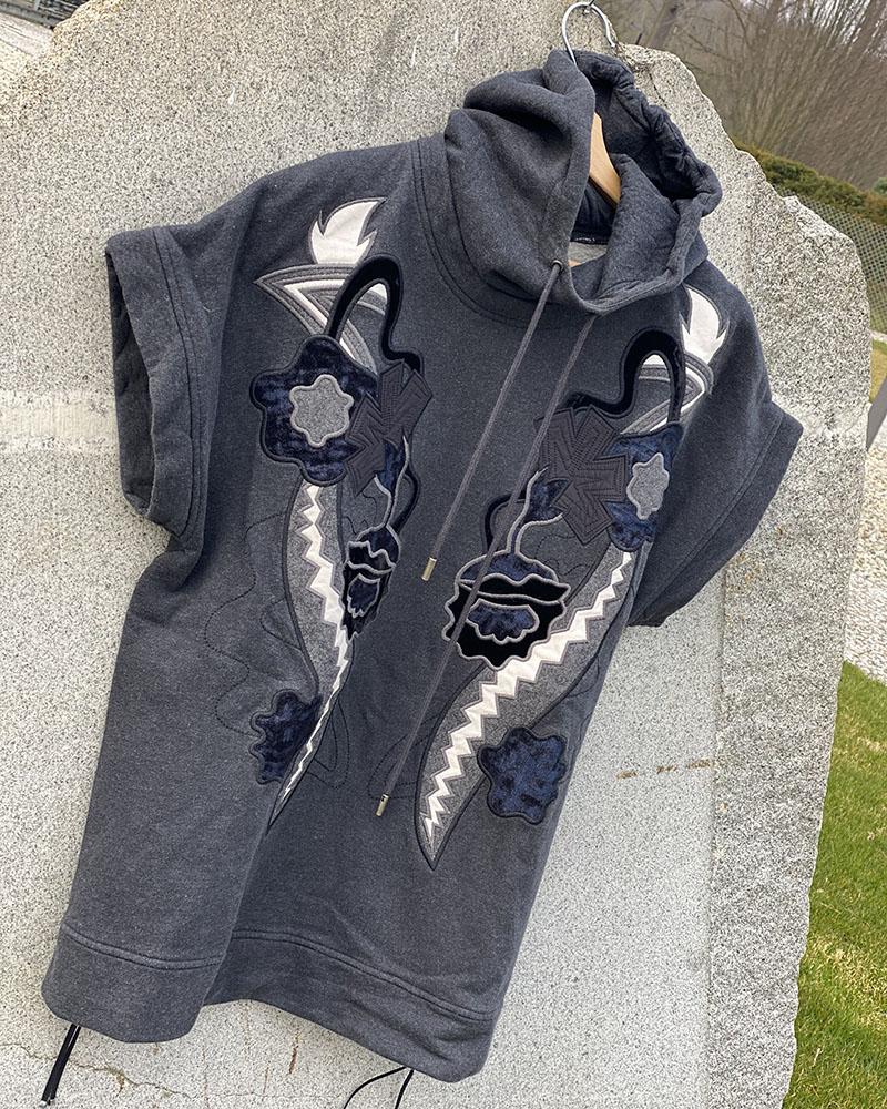 Women's sweatshirt Diesel Black Gold with patches