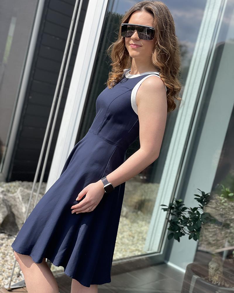 Women's dress Gant blue with white trim