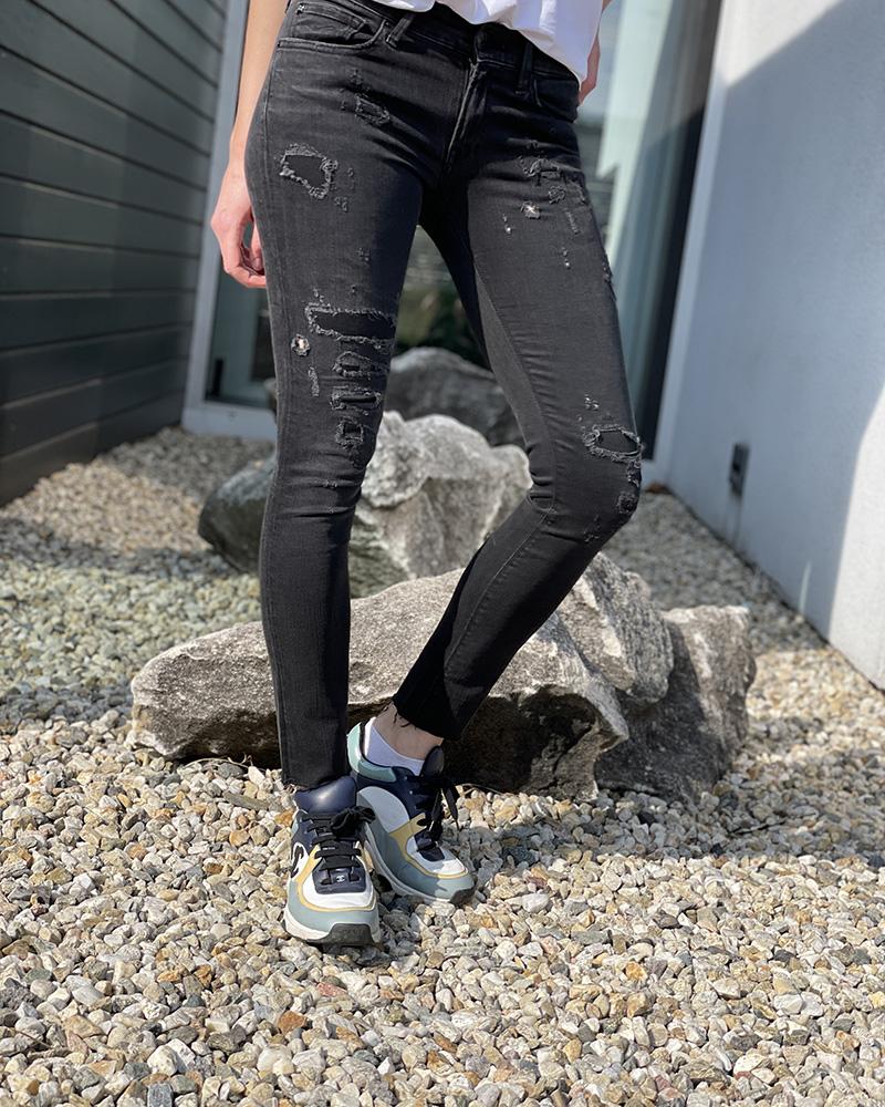 Women's jeans Replay LUZ black ripped