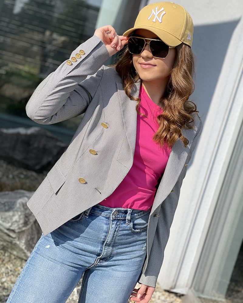 Women's jacket Massimo Dutti fine check