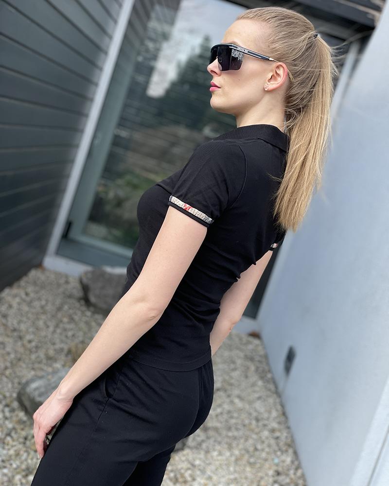 Polo triko dámské Burberry černé