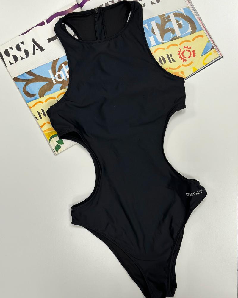 Plavky dámské Calvin Klein černé celkové