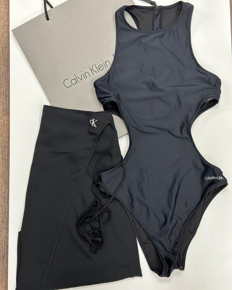 Plavky dámské Calvin Klein černé celkové