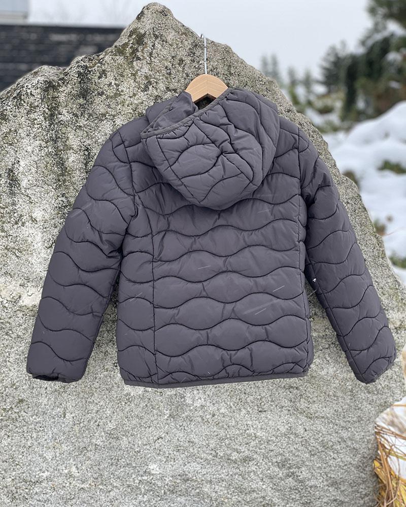Dark gray quilted Replay children's jacket