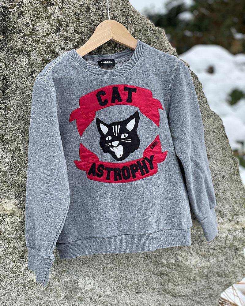 Mikina dětská Diesel CAT ASTROPHY šedá