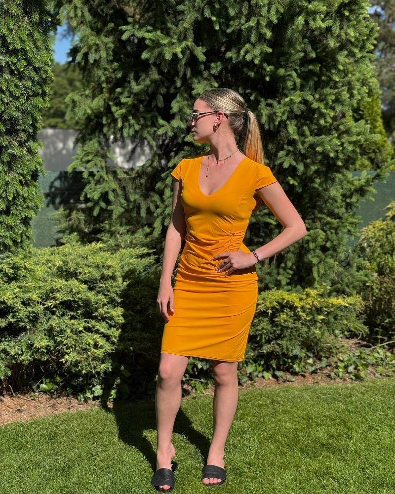 saty_partizia_pepe_oranzove_elasticke_XS