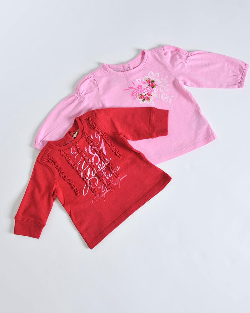 Guess children's t-shirt red with frills