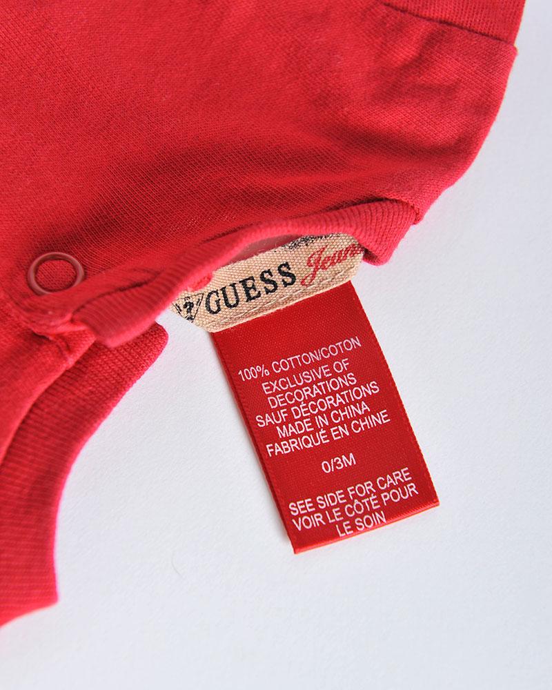 Guess children's t-shirt red with frills