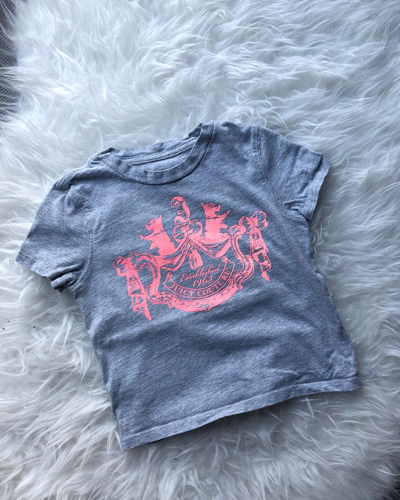 Juicy Couture gray children's t-shirt with a picture