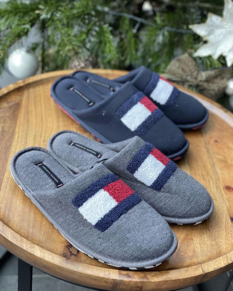 Tommy Hilfiger men's slippers dark blue