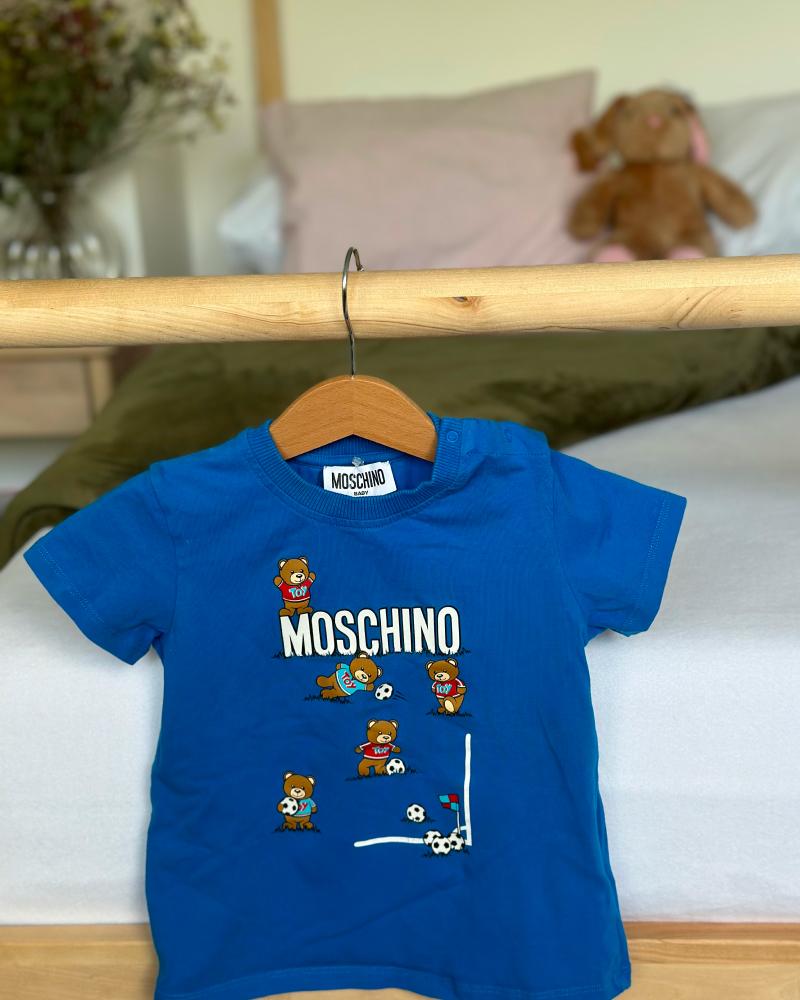 Children's t-shirt Moschino blue with teddy bears