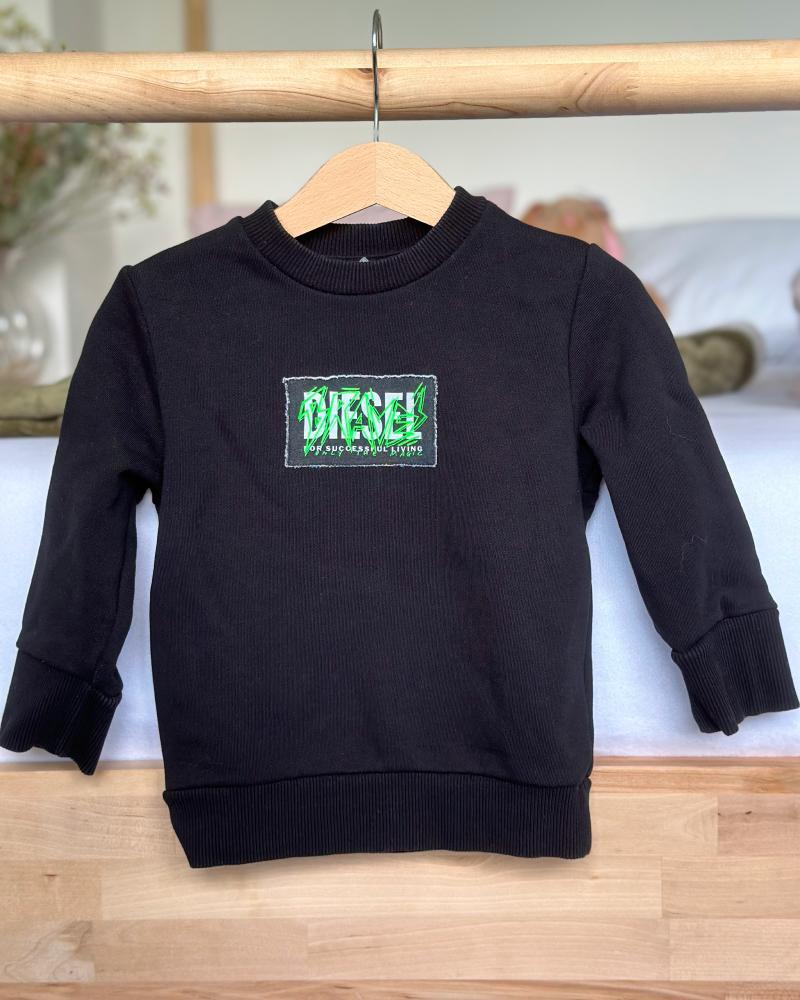 Diesel children's sweatshirt black with inscription