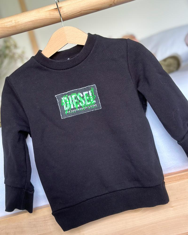 Diesel children's sweatshirt black with inscription