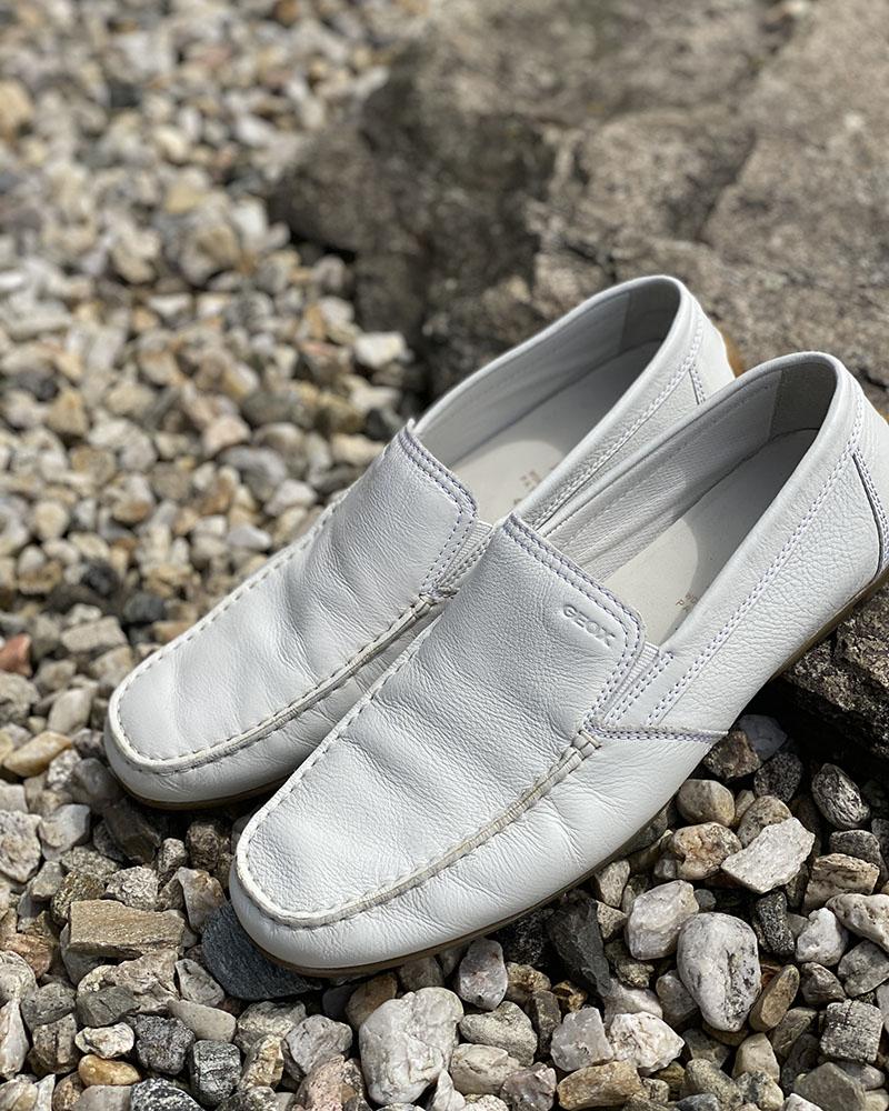 Men's moccasins Geox RESPIRA white