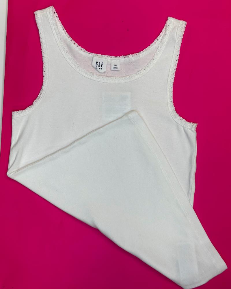 Gap children's tank top white with lace