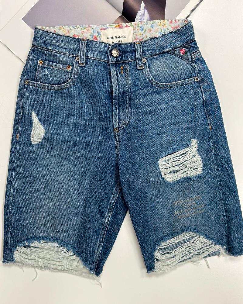 Women's Replay denim shorts LOVE PLANTED and ROSE