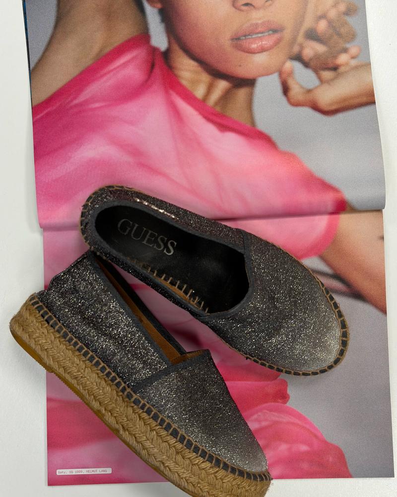 Espadrilky dámské Guess černé s melírem