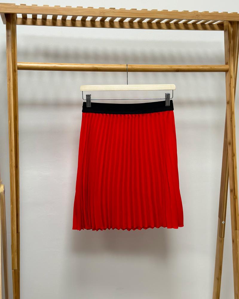 Women's skirt Karl Lagerfeld red pleated