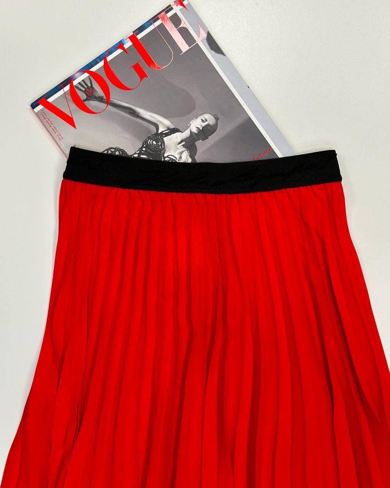 Women's skirt Karl Lagerfeld red pleated