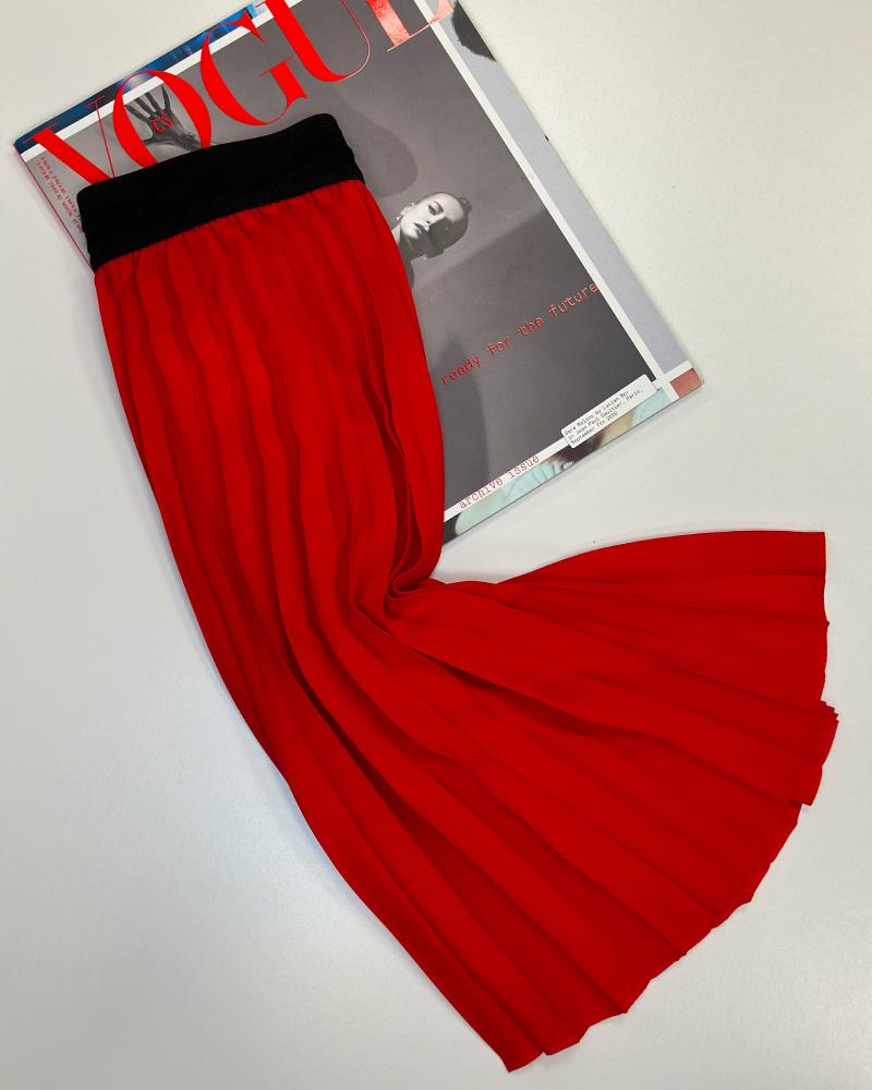 Women's skirt Karl Lagerfeld red pleated