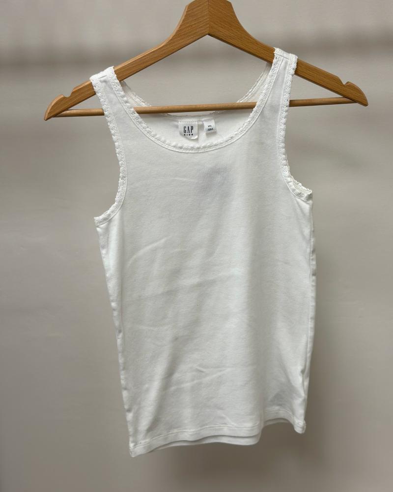 Gap children's tank top white with lace