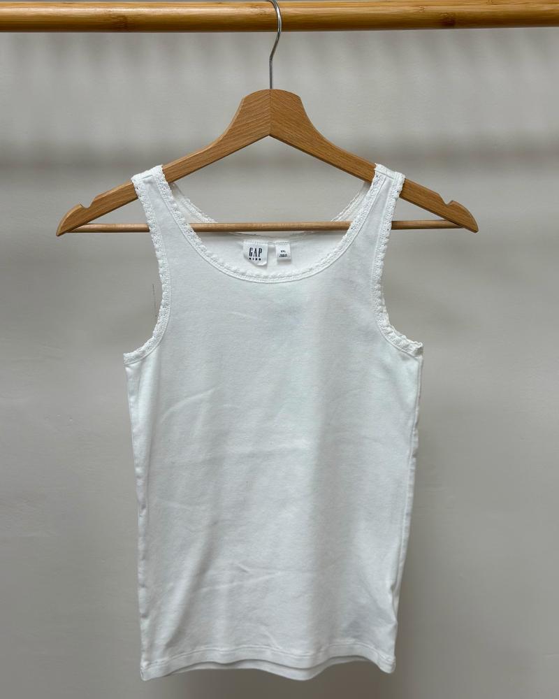 Gap children's tank top white with lace