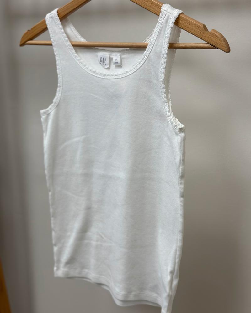 Gap children's tank top white with lace