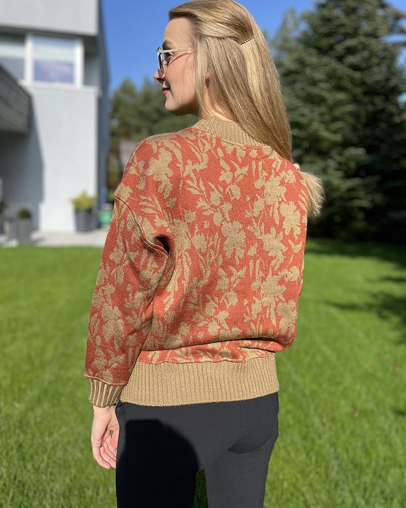 Women's sweater Twinset with a tiger