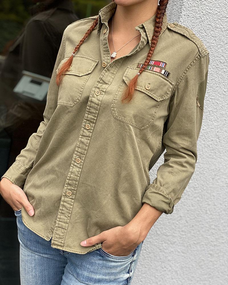 Ralph Lauren khaki women's shirt