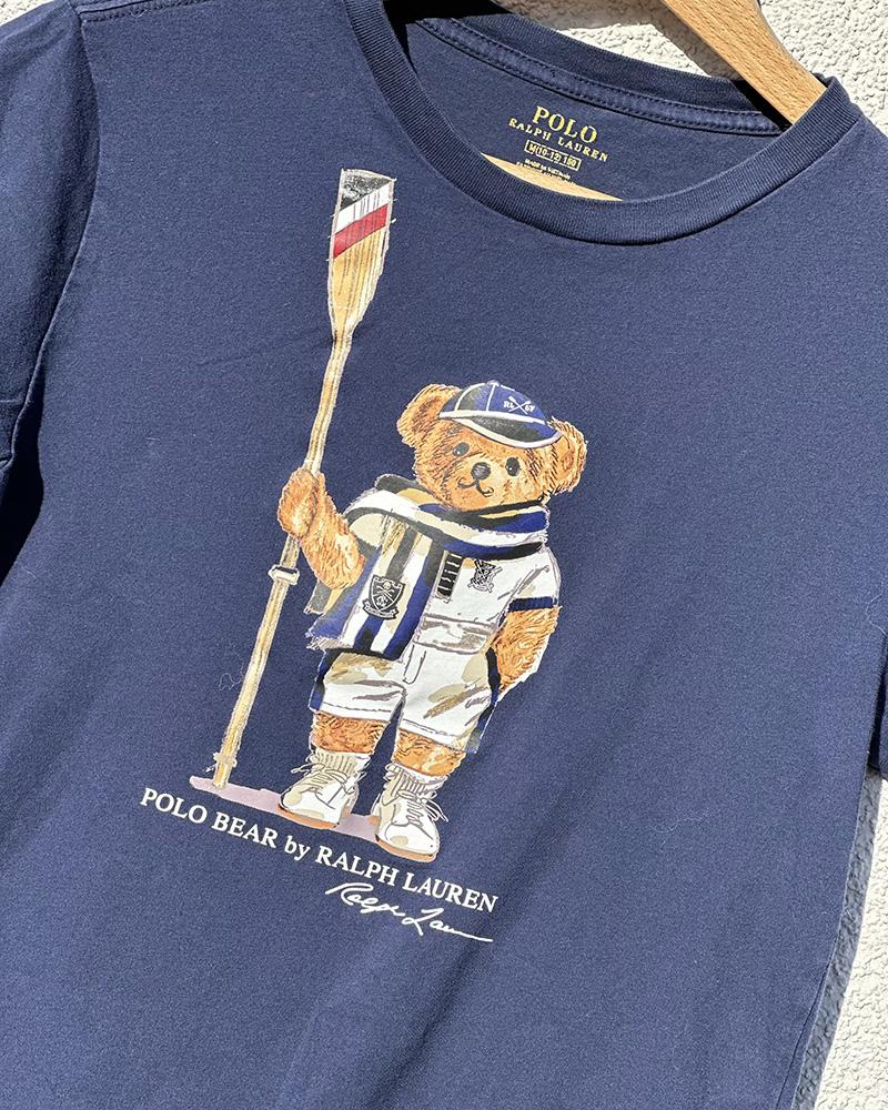 Children's t-shirt Ralph Lauren blue with a teddy bear