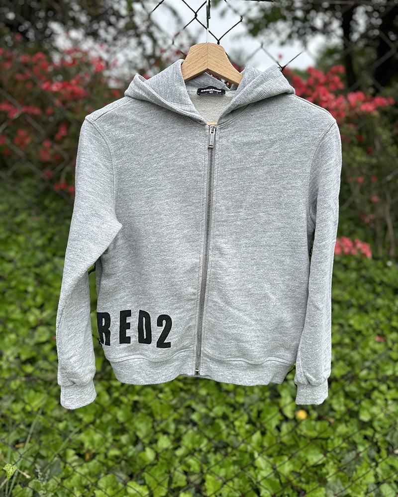 Dsquared2 gray children's sweatshirt with a hood