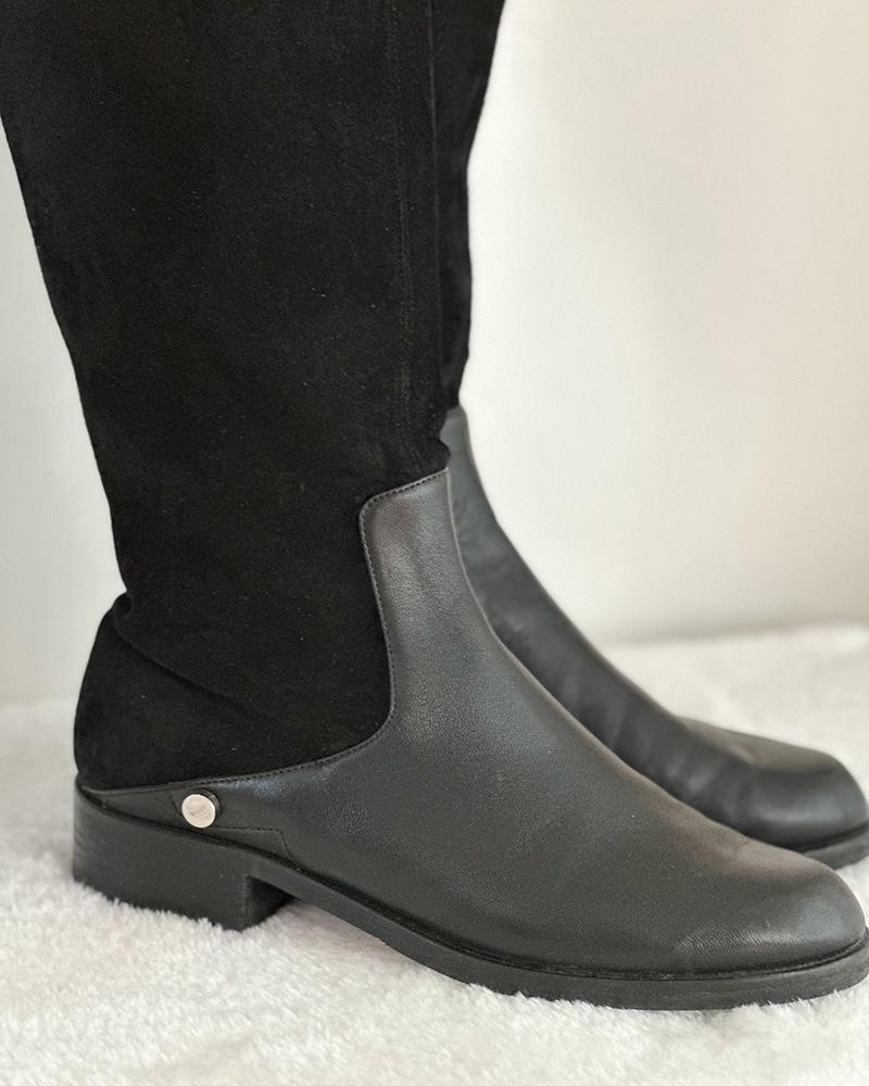 Women's boots Bally black combination of leather and suede