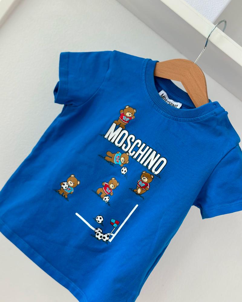 Children's t-shirt Moschino blue with teddy bears