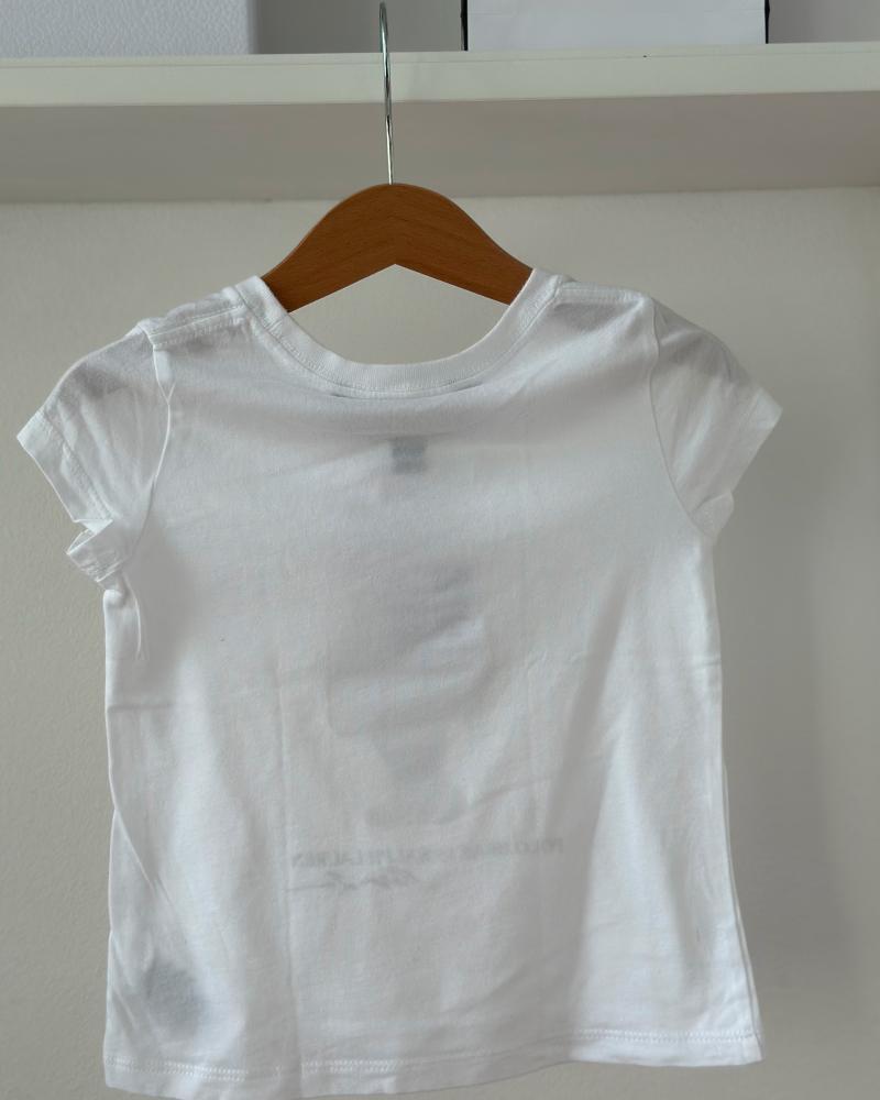 Children's t-shirt Ralph Lauren white with a teddy bear