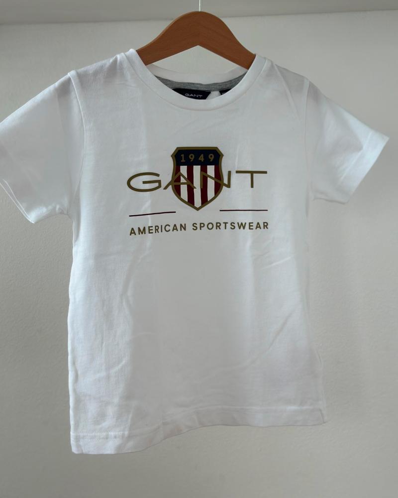 T-shirt for children Gant white with short sleeves