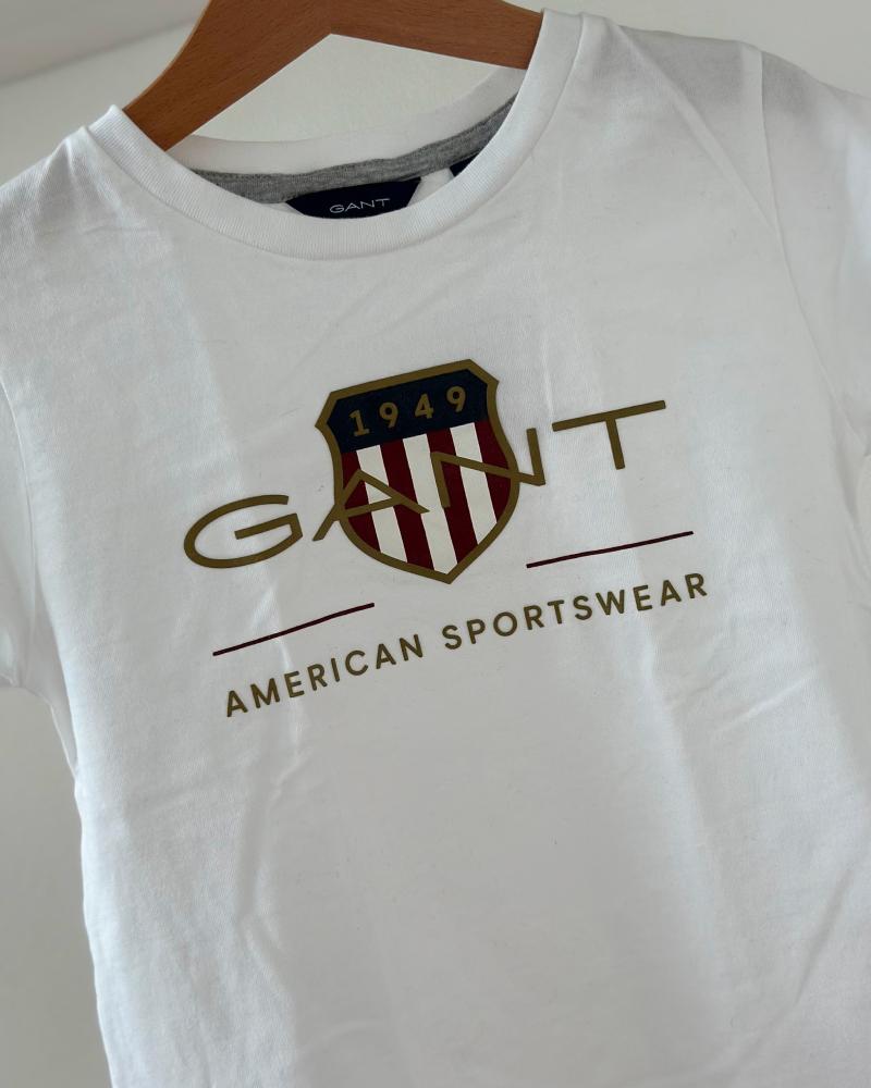 T-shirt for children Gant white with short sleeves