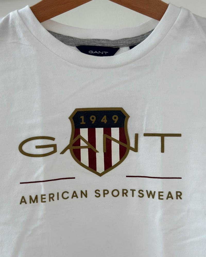 T-shirt for children Gant white with short sleeves