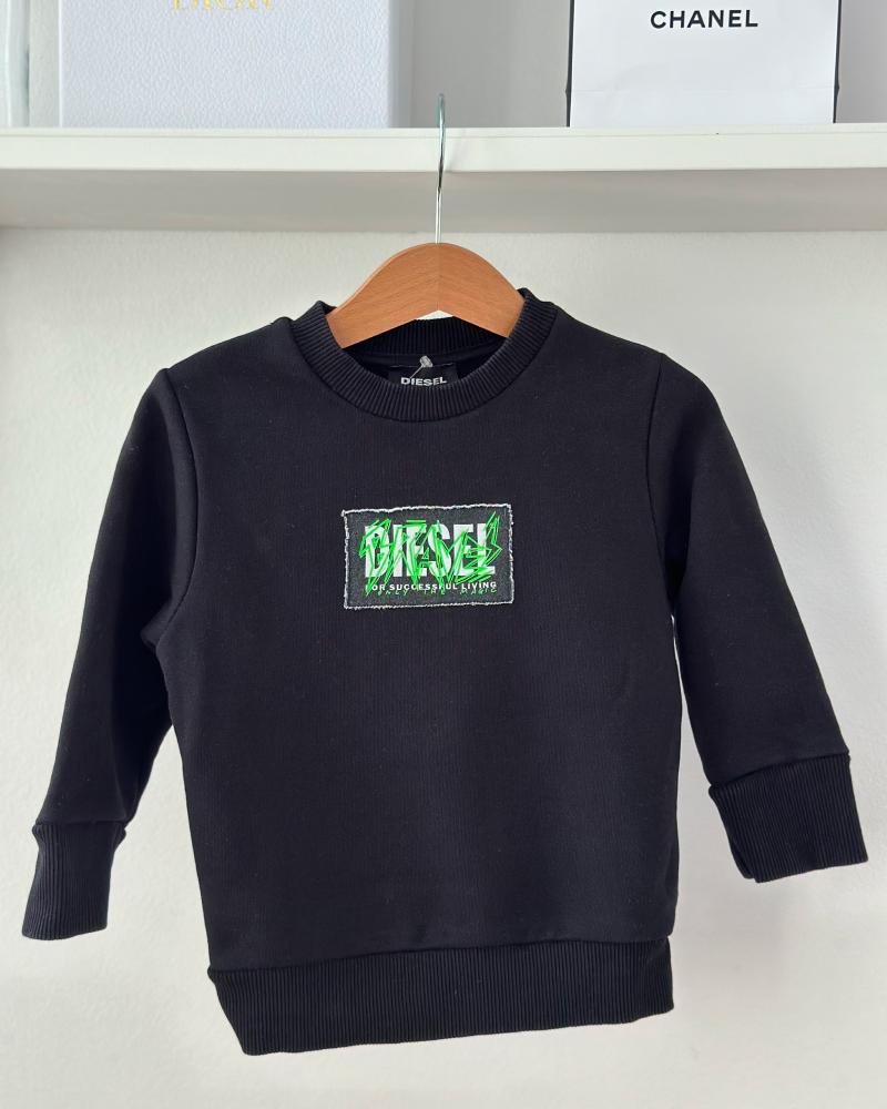 Diesel children's sweatshirt black with inscription