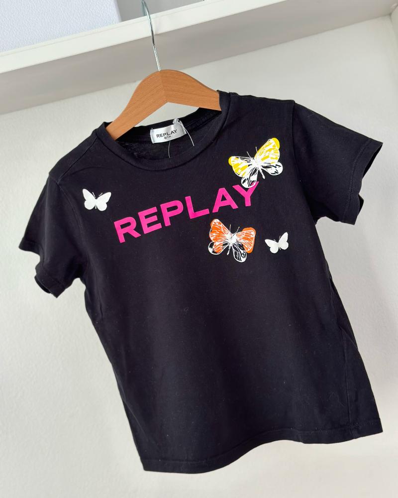 Replay children's T-shirt black with bow ties