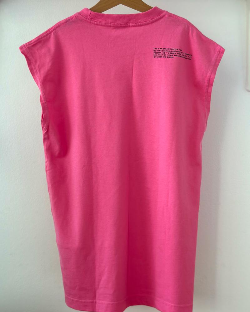 Women's T-shirt Replay pink organic cotton without sleeves