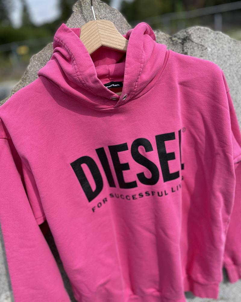 Sweatshirt for children Diesel pink with an inscription