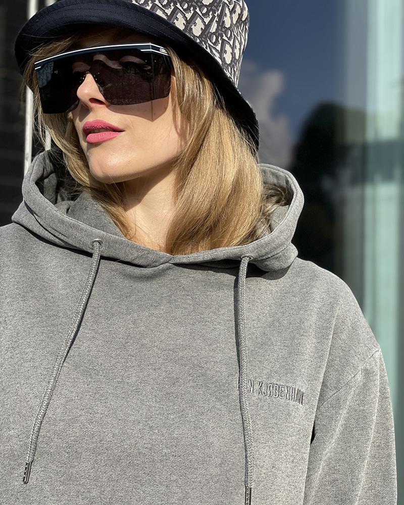 Han Kjobenhavn women's sweatshirt gray with hood