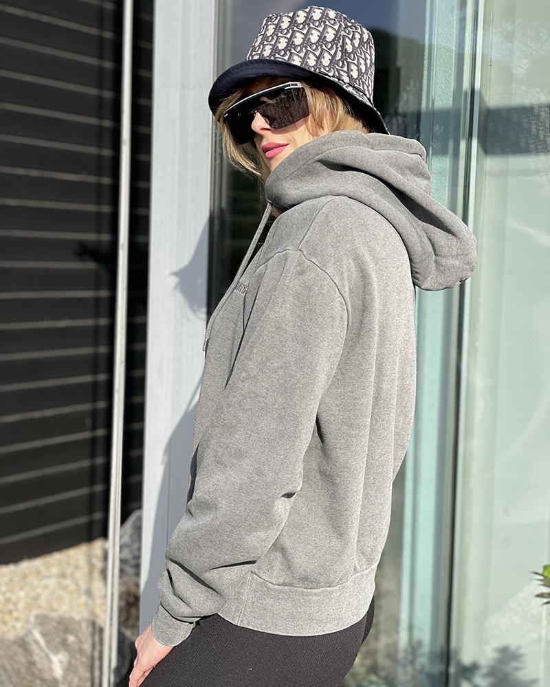 Han Kjobenhavn women's sweatshirt gray with hood