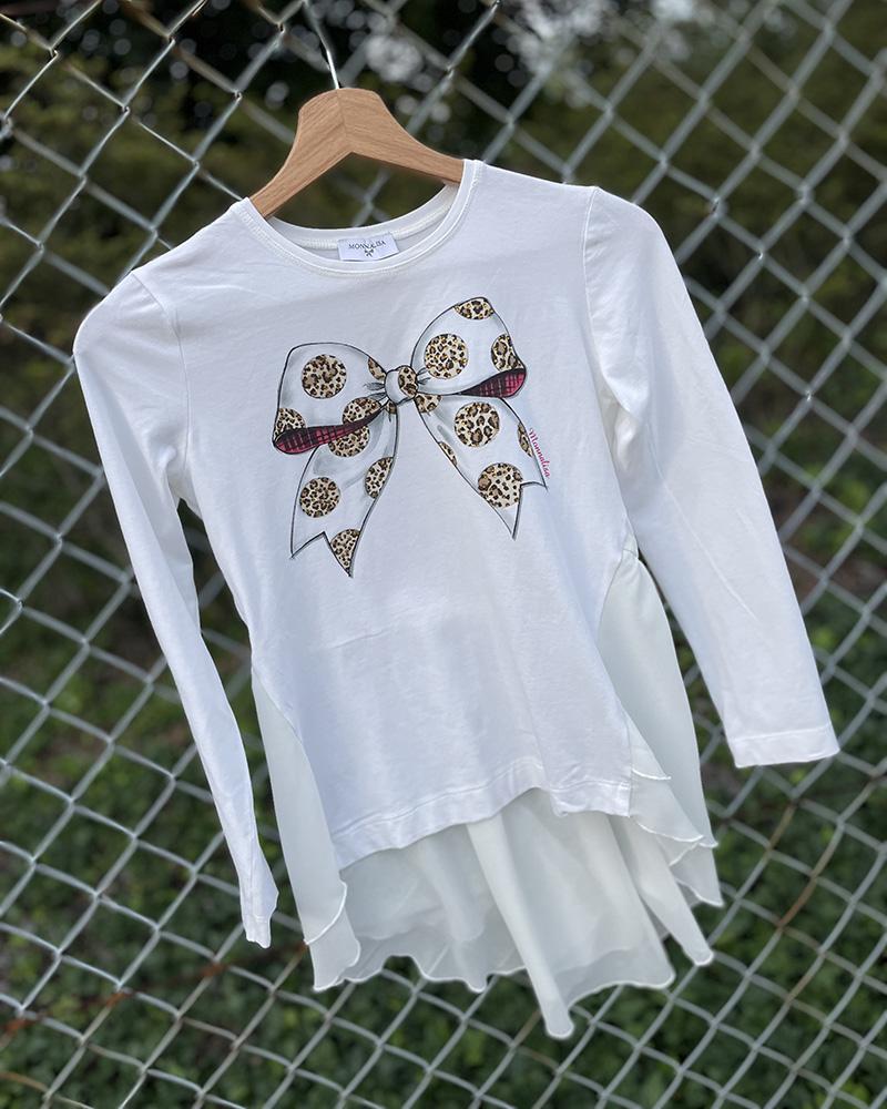 Monnalisa children's T-shirt with a bow